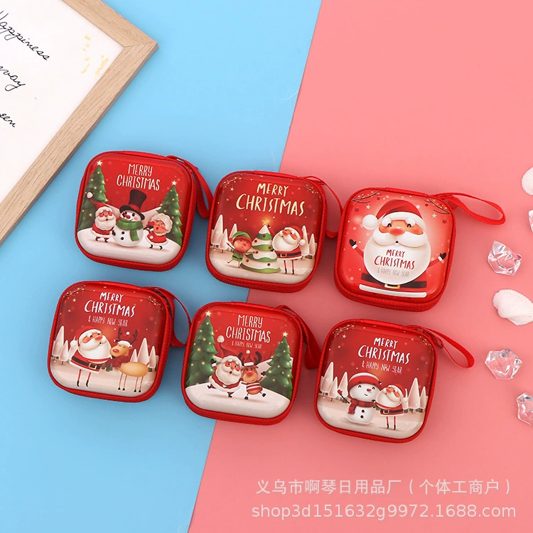 Новый квадратный кошелек из жести Симпатичный мини-монета кабель для хранения данных сумка для детского сада праздник маленький подарок