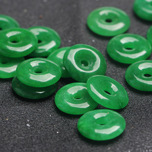 干青平安扣散件仿缅甸翡翠干青铁龙生平安扣散珠DIY手串耳饰项链