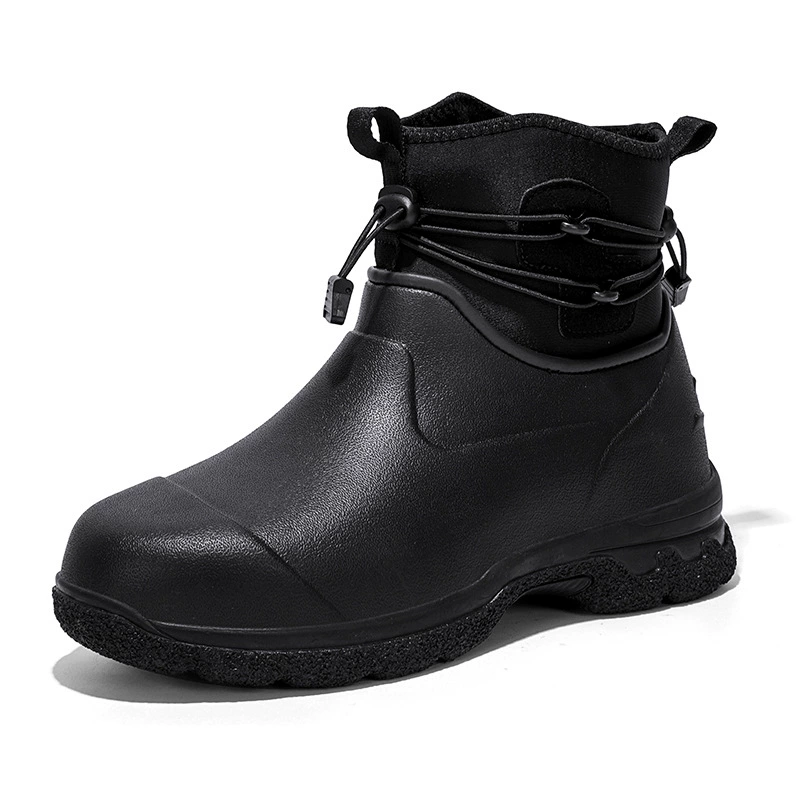 502 Мужские водонепроницаемые кухонные Schuhe с меховым утеплителем и антискользящими свойствами, зимний комплект, водонепроницаемый ткань, утепление