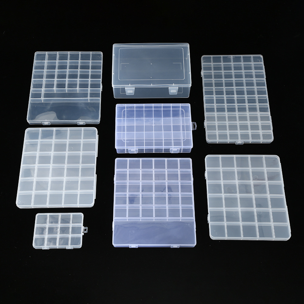Nail art rhinestone jelly diamond DIY accessories dustproof storage box 40 compartments 30+1 compartment multi-specification divided PP plastic box