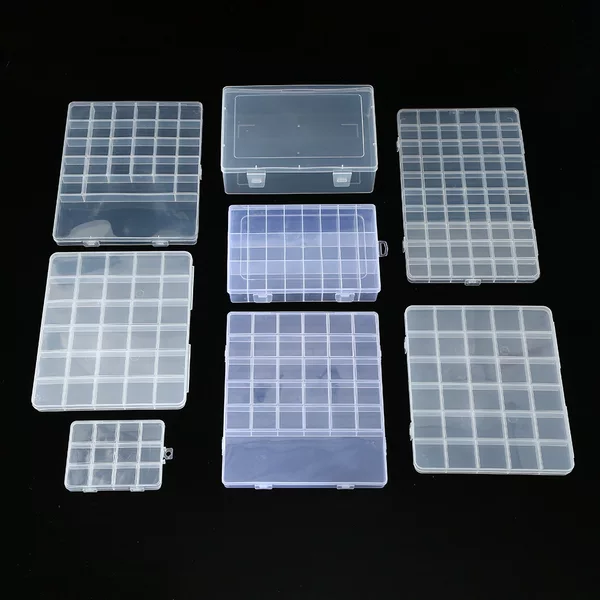 Nail art rhinestone jelly diamond DIY accessories dustproof storage box 40 compartments 30+1 compartment multi-specification divided PP plastic box
