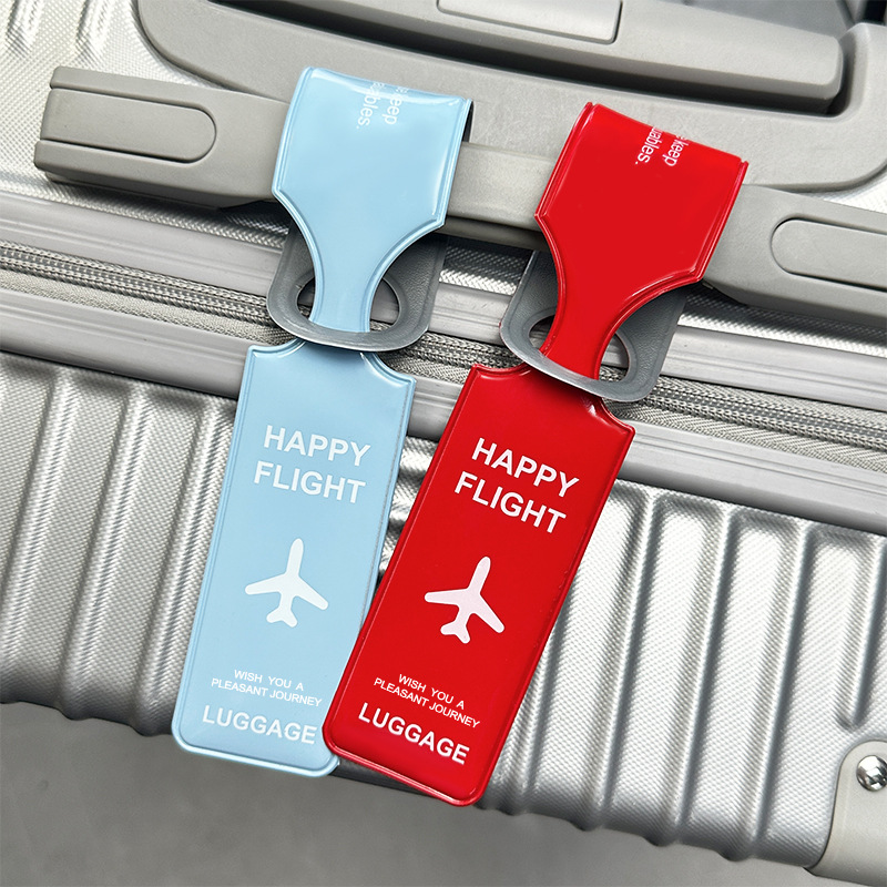 Transfronterizos de PVC prensado en caliente etiqueta de equipaje de viaje etiqueta de suspensión anti-perdida de avión registro de tarjeta de embarque lista de equipaje