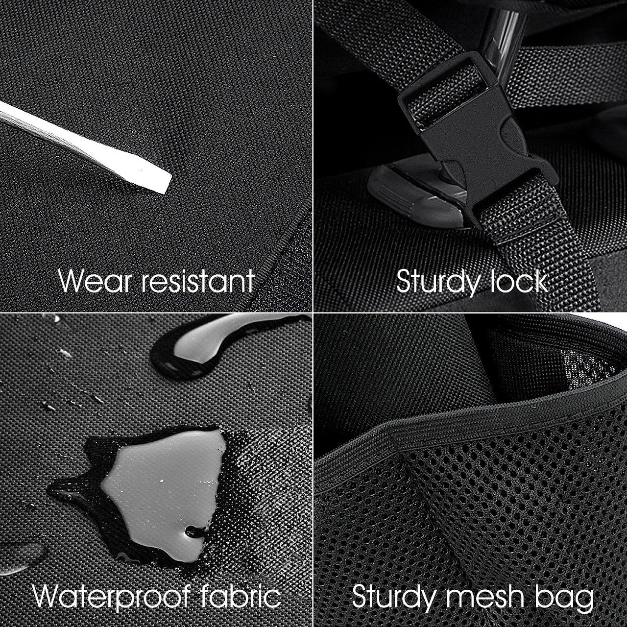Temu car trunk storage bag, car seat back Oxford cloth hanging bag, multifunctional car storage bag