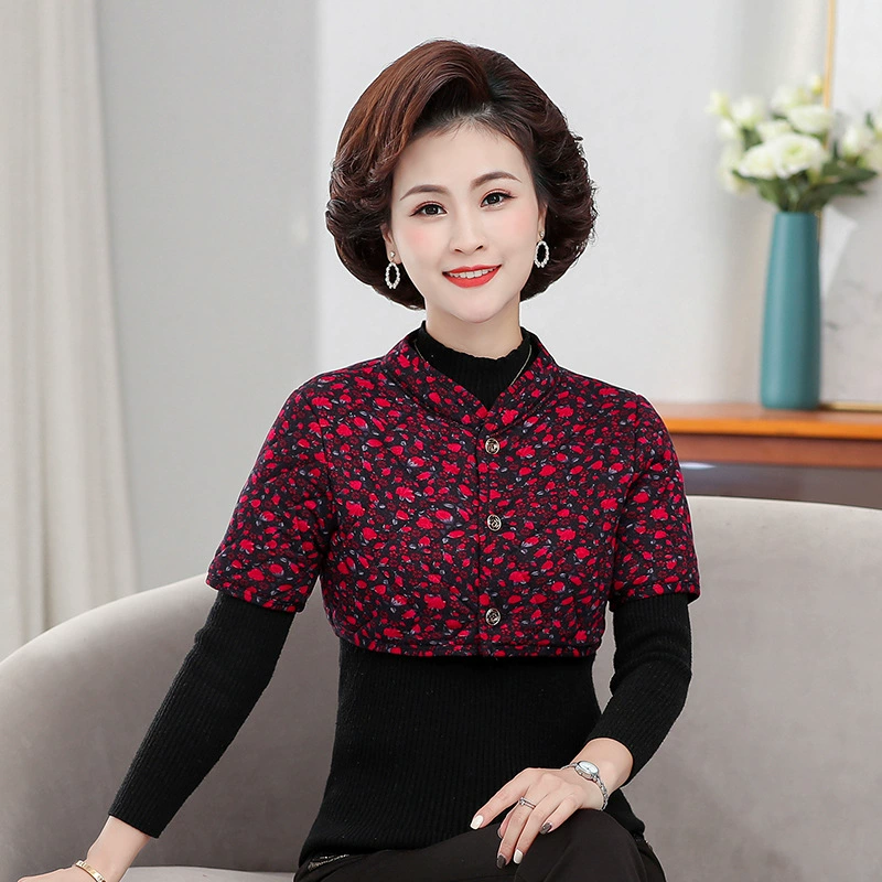 Среднего и пожилого возраста зимняя бархатная защита плеча вокруг плеча теплая