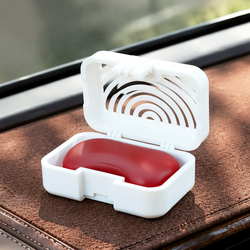 Jabonera Transpirable para Automóvil de Plástico PP, Antideslizante, Con Tapa, para Control Central