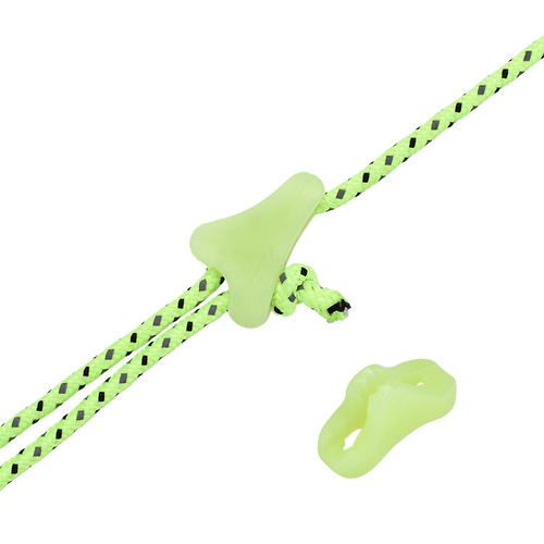 Outdoor glow rope knot fluorescent color tent rope knot safety warning canopy rope plastic accessories triangle knot