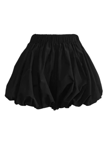 Black Cloud Bouquet Pants Skirt Women Summer High-Waist Slimming Pumpkin Pom-pom A-Line Casual Bubble Lantern Shorts
