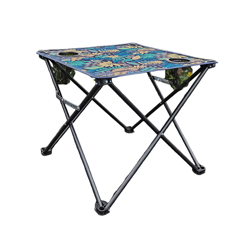 Mesa plegable portátil de pesca al aire libre mesa de camping mesa de tela de playa de barbacoa mesa plegable de apertura rápida plegable