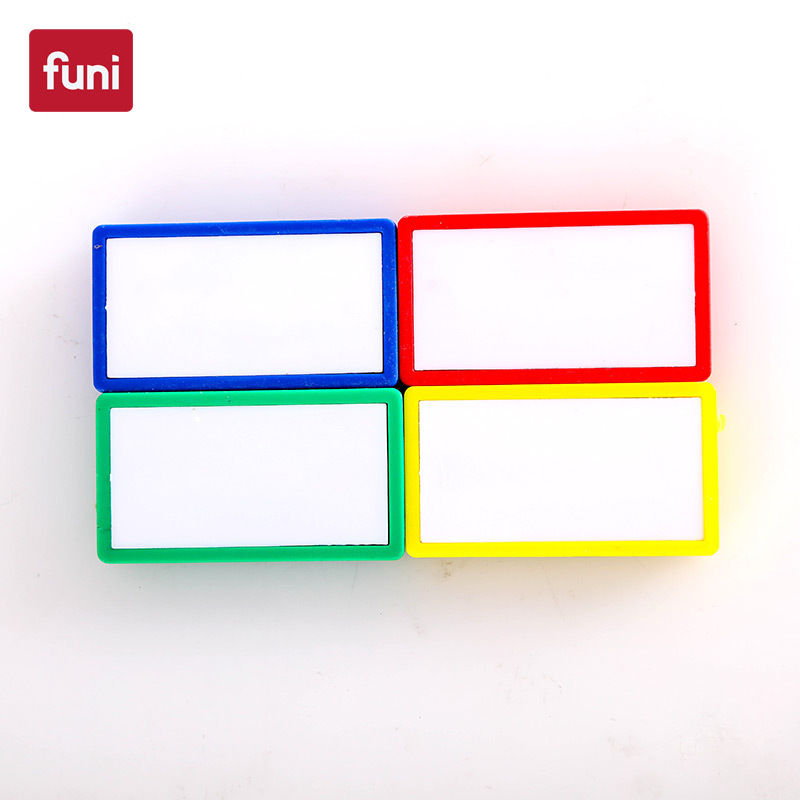 Funi CT-968 rectangular dual-color blackboard magnetic teaching whiteboard sticker colorful magnetic cards