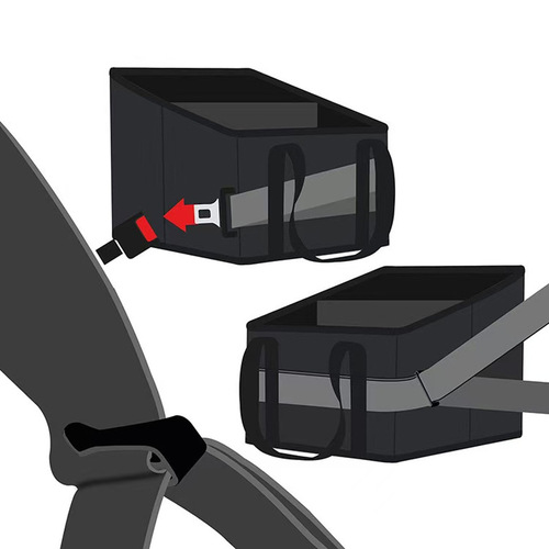 Car trunk storage box foldable Oxford style organizer box with handle multi-functional universal seat storage box