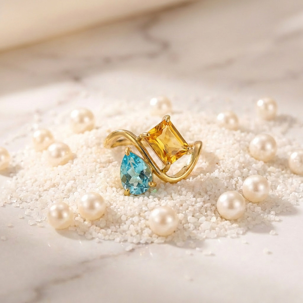 12 Birthstone Ring Replaceable Colored Gemstone Ring Luxury Titanium Steel Gold Plated Ring Women