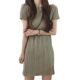 Sweet dress Elegant French Style Summer Pit Strip Round Neck New Short Sleeve Knitted Slimming Short Skirt for Small Men