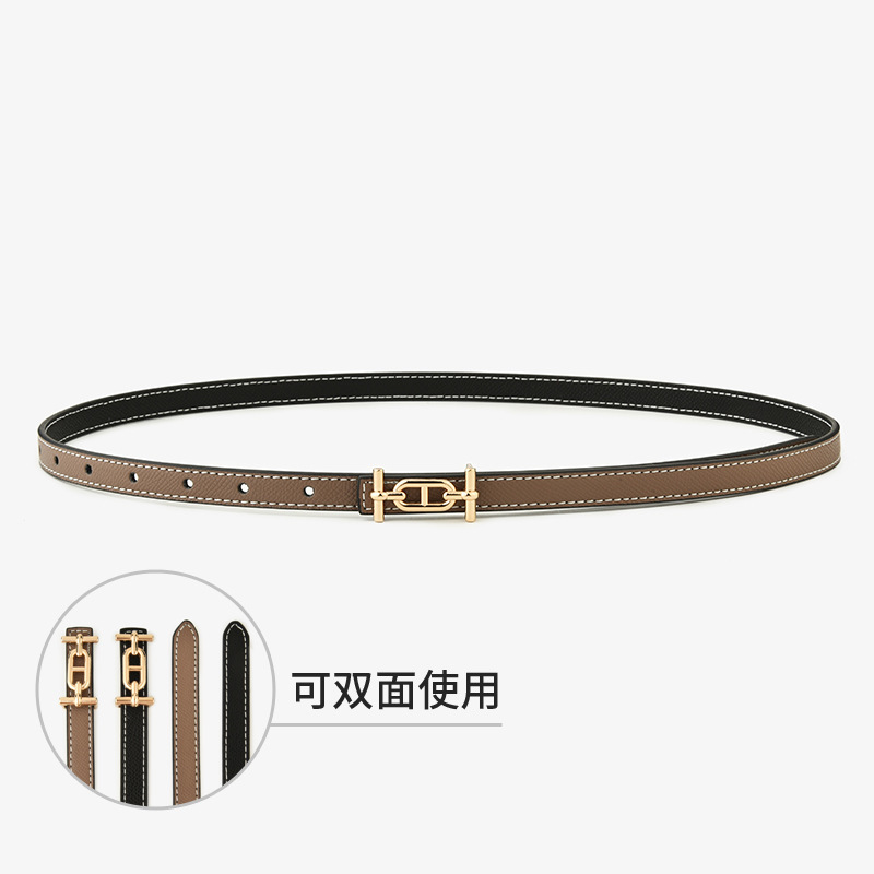 女性の本革ファッションの針は細いベルトを飾ります。|undefined