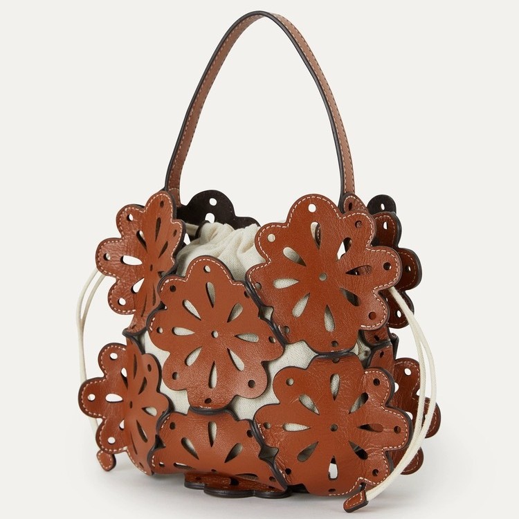 Bolsa de ombro bucket com patchwork floral para mulher_voghion.com