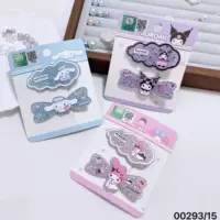 Новая оригинальная блестящая заколка Sanrio Kuromi, свежая и милая заколка для волос с мультяшной челкой 00293