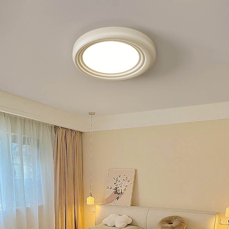 [Selección estricta] diseño de lámpara de techo de protección de ojos de espectro completo cálida y romántica lámpara de estudio personalidad de lámparas LED circulares