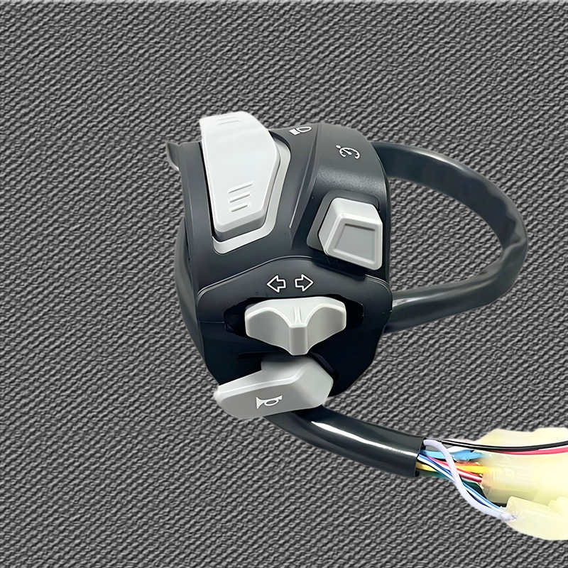 Motorcycle Modified Voice-Controlled Led Headlight and Horn Assembly, Suitable for Electric Motorcycle Handlebar Switch Combination