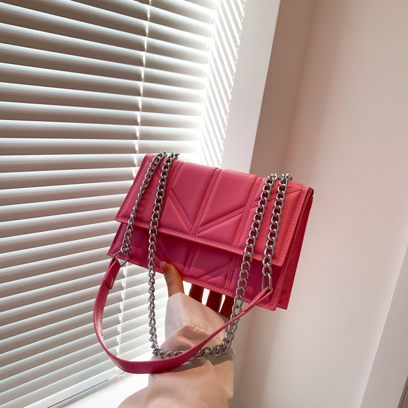 2023夏新款時尚鏈條手提包單肩斜挎小方包包女包支持大量批發混批