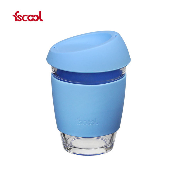 Creative ins solid color silicone glass coffee cup