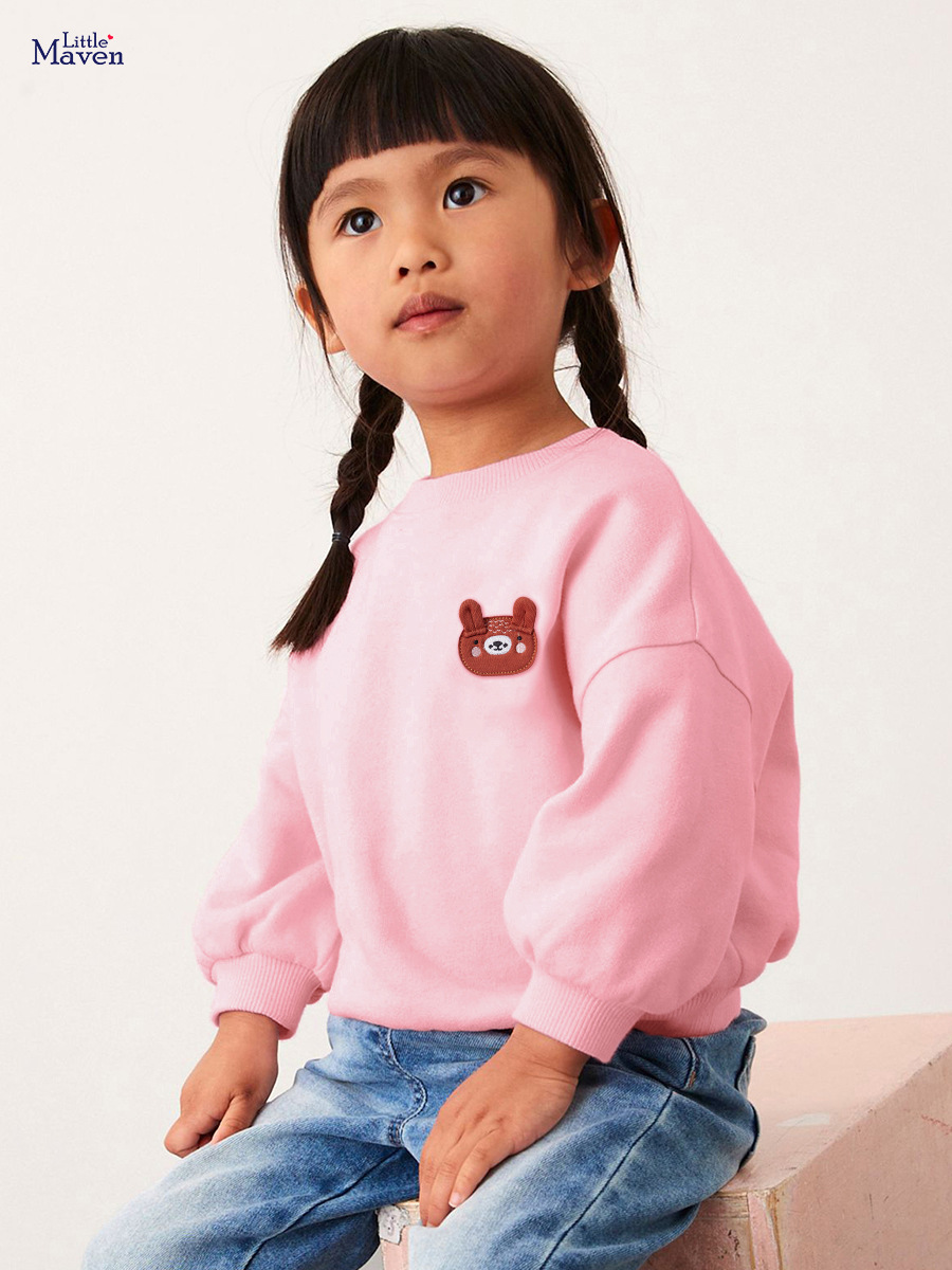 Little Maven Otoño e Invierno niñas de manga larga con forro polar suéter nuevo cuello redondo Jersey impreso ropa para niños image 2