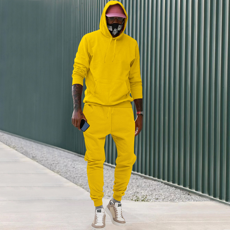 2023 Kapuzen-Plüsch-Hoodie Sport- und Freizeit-Sportbekleidung Zweiteiliges Set für Herren-Sets_voghion.com