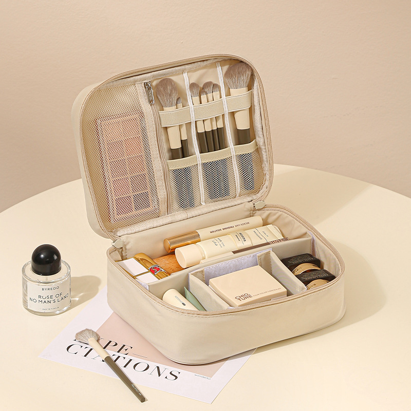 Bolsa de maquillaje de una sola capa T400 - arroz de albaricoque con leche