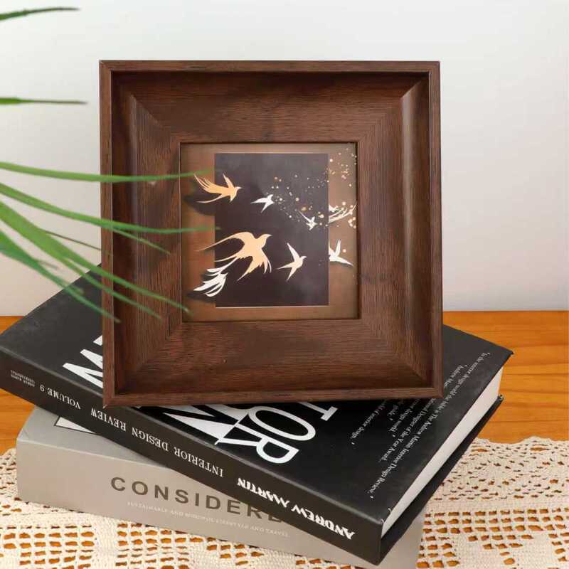 Cross-Border American Retro Photo Frame Display Stand with a High-End Feel, Square 46-Inch 7-Inch 8inch 10inch A4 Simple Oil Painting Wall Hanging