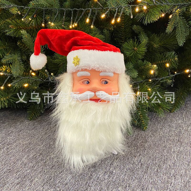 ビーズ登り電動音楽サンタクロースはしご鹿引き車創意クリスマスプレゼントクリスマス装飾置物|undefined