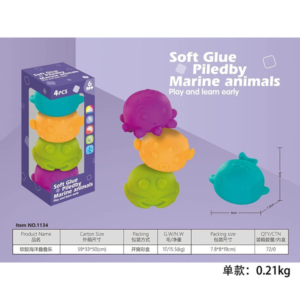 1134-soft rubber circle overlap ball