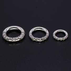 藏饰民族风文玩复古电镀佛珠串链DIY合金饰品配件祥云跑环002