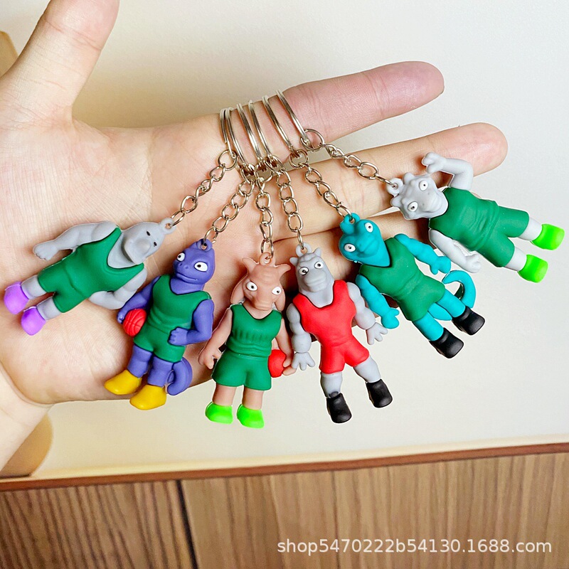 Cross-Border Miracle Dream Team Keychain Pendant Backpack Decoration Desktop Ornament Goat Anime Merchandise Blind Box Wholesale