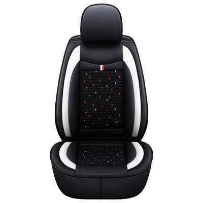 Universal seat cover Coverage Car Interior Five-Piece Set Internet - front-row-single-seat-black-white-a-complete-set-of-five-seats
