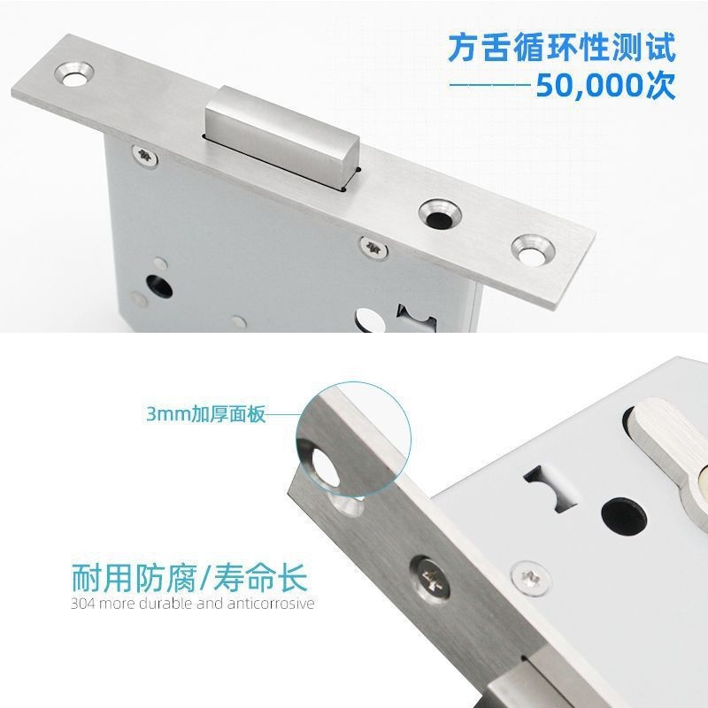 Personalizada 304 acero inoxidable bloqueo de panel contra incendios cerradura rotatoria redonda cerradura de mano cerradura cerradura de puerta de anillo de tracción