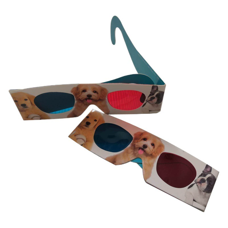 Большой в наличии БЕСПЛАТНАЯ ДОСТАВКА бумажные 3D очки 3D очки бумажные красные и синие очки