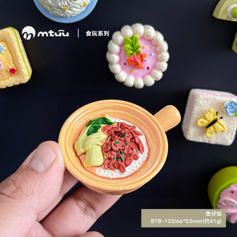 卡通食玩磁吸冰箱贴仿真肠粉慕斯蛋糕磁性个性摆件居家装饰留言贴|undefined