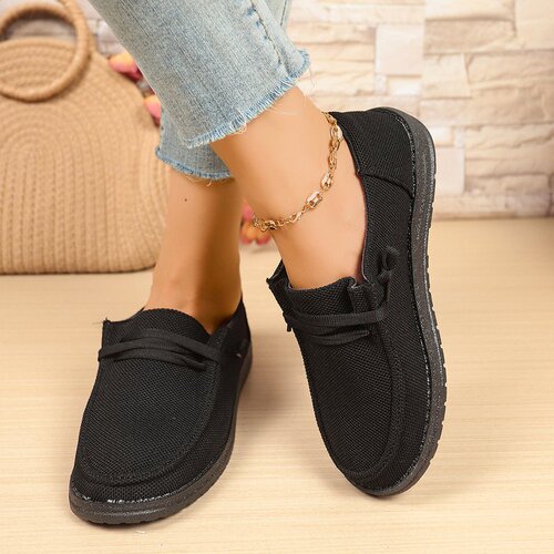 Women's Canvas Shoes Slip-on Flat Shoes eBay 43 Size Single Shoes 2025 European and American Independent Station Women's Shoes