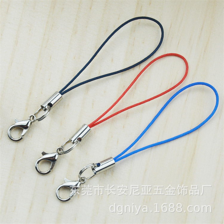 Venta al por mayor de fábrica hebilla de langosta cuerda de teléfono móvil Cordón de juguete Cordón de joyería Cordón de teléfono móvil cuerda de aleación accesorios cordón