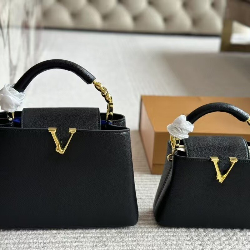 European and American New Capucines Handbag Fashion V-Shaped Lady Bag Donkey Lady Fashion Shoulder Crossbody Bag