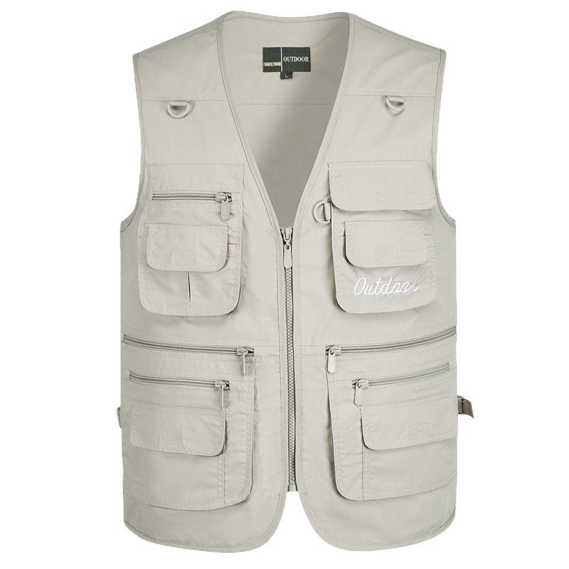 Chaleco fino de verano de gran tamaño transfronterizo de secado rápido al aire libre multibolsillos fotógrafo reportero pesca ocio chaleco herramientas nuevo