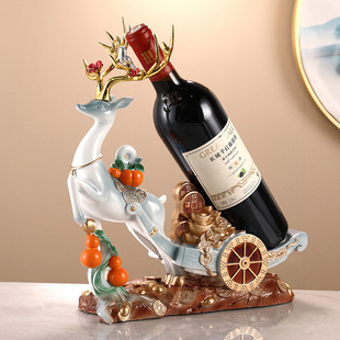 New Chinese Style Lucky Deer Wine Rack Ornaments Living Room Wine Rack Wine Cabinet Decoration Ornaments