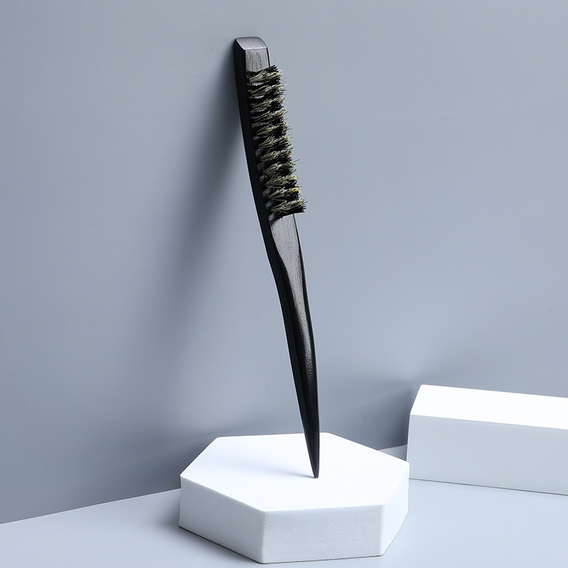 Nuevas tres filas de cola puntiaguda Negro Carbón + melena