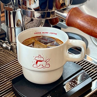 博立美ins风可爱小狗陶瓷杯马克杯早餐牛奶杯情侣咖啡杯礼品水杯