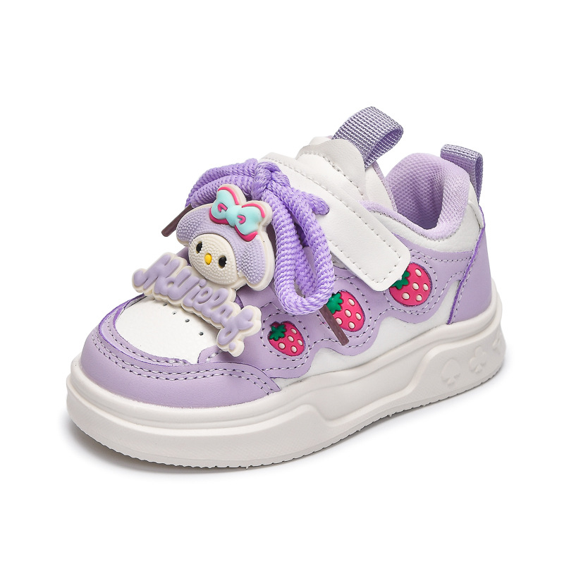 2025 primavera nuevas zapatillas de deporte Cute Girl Strawberry Cartoon Zapatos de deporte para niñas súper suaves antideslizantes Zapatos de princesa