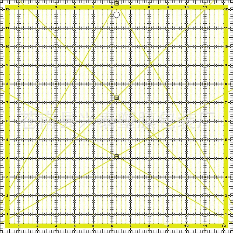 Nueva regla de mosaico de costura acrílica regla de mosaico cuadrado plantilla de costura herramienta de mosaico regla de plástico en stock