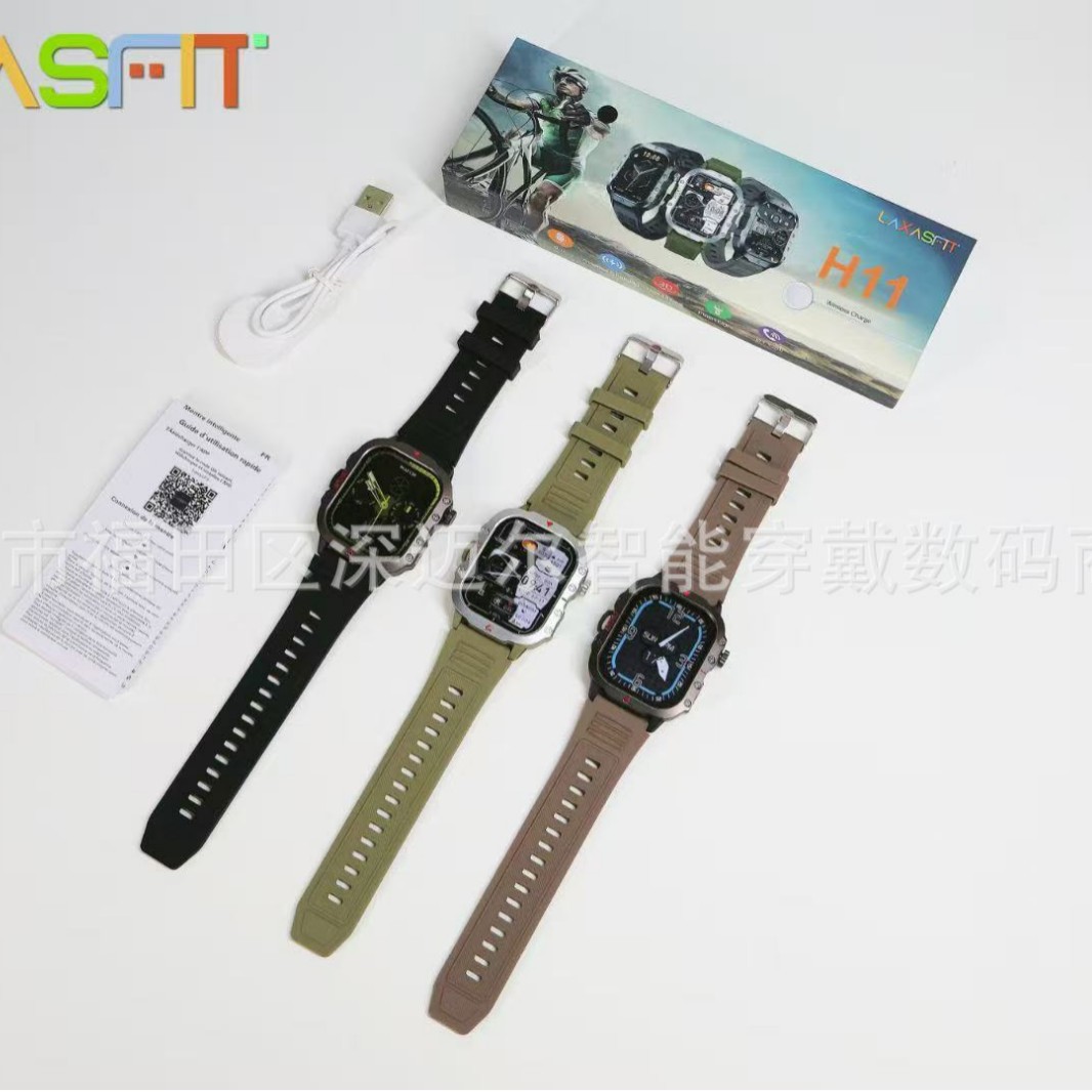 2025 cross-border new H11 smart watch flashlight smart island bluetooth call message reminder sports watch