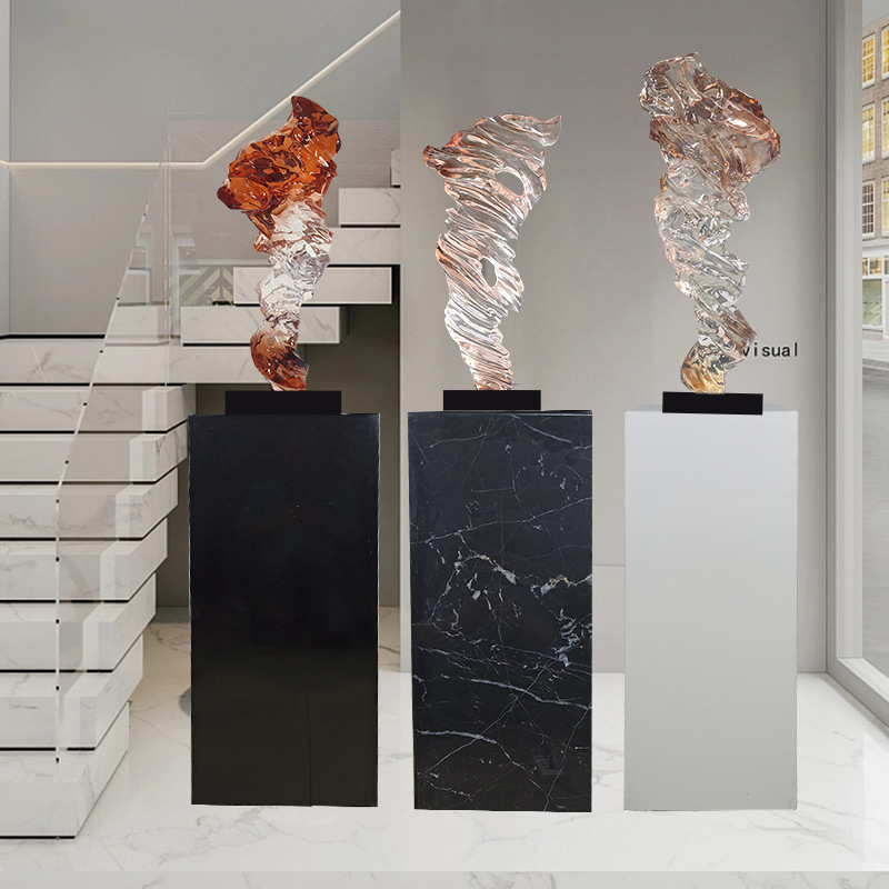 现代抽象透明树脂工艺品雕塑客厅落地大气型摆件家居软装饰品