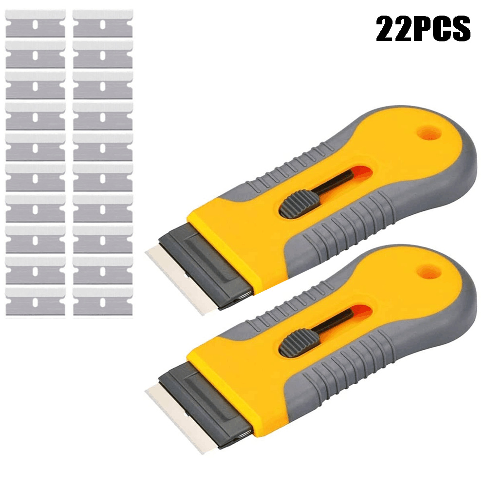 22件套贴纸贴花标签胶水残留物清洁工具迷你刮刀刀片组合修整