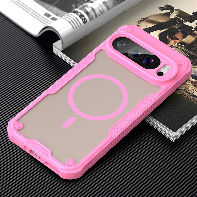 Suitable for Google Pixel 10A, Anti-Drop 10Proxl Semi-Transparent Luxury 10 Magnetic 10Pro Airbag Phone Case