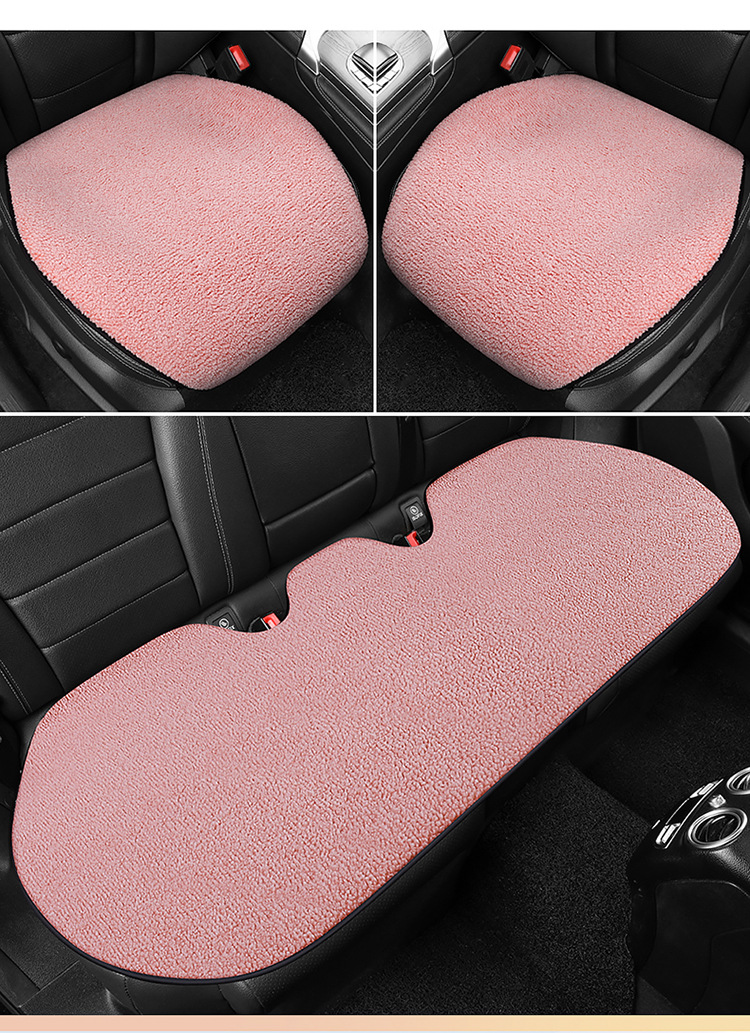 Car Cushion Winter Plush Thickened Warm Universal Cartoon Three Bears Ass Pad Universal Women's Non-Slip Seat Cushion