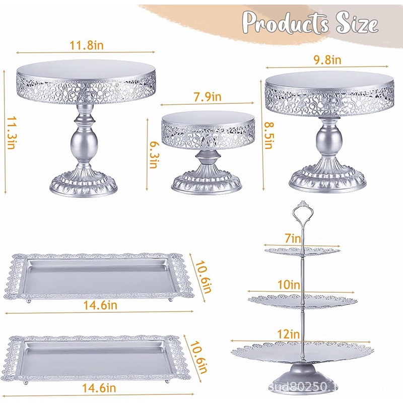 Estante de pastel retro de lujo ligero europeo Salón de té de la tarde estante de postres tienda de postres estante de postres